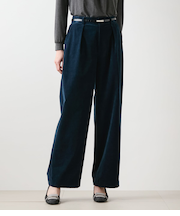 【ウォッシャブル】ライトコール ワイドパンツ