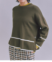 【ウォッシャブル】All Needles アクセントニットプルオーバー