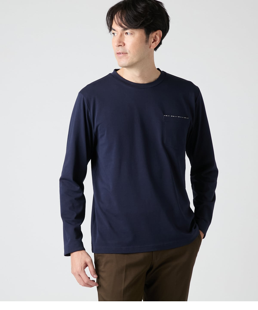 MVS天竺 長袖クルーネックTシャツ