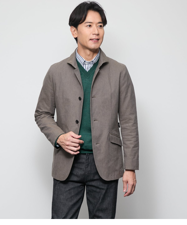 ムリネ マイクロヘリンボーン アダプトカラーアウター