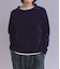 【ウォッシャブル】Creamy Cotton 玉ねぎ刺繍クルーネックニット