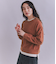【ウォッシャブル】Creamy Cotton 玉ねぎ刺繍クルーネックニット