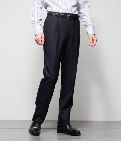 HERITAGE CLOTH 無地 サキソニー ワンタックスラックス(セットアップ対応)