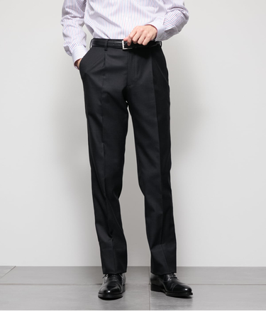 HERITAGE CLOTH 無地 サキソニー ワンタックスラックス(セットアップ対応)
