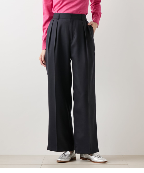 【ウォッシャブル】TWビエラ ワイドパンツ