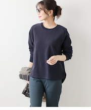 オーガニックコットンパイル クルーネックプルオーバー