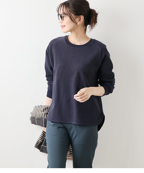 オーガニックコットンパイル クルーネックプルオーバー