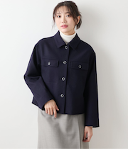 NEWYORKER MELTON ステンカラーショートジャケット