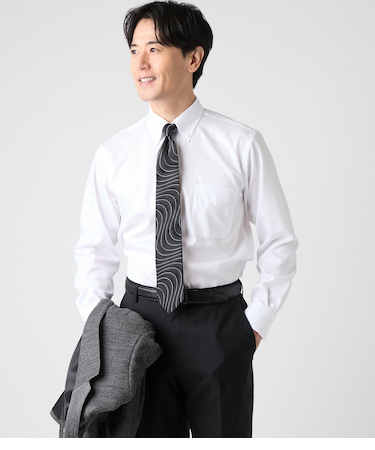 NY CARE FREE ドビークロス 長袖ボタンダウンシャツ
