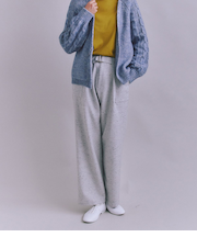 【ウォッシャブル】Nep Tweed ベルトベイカーパンツ