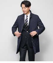 【撥水・透湿・防風】NY ACTIVE ナイロン 3層ボンディング スタンドカラーコート