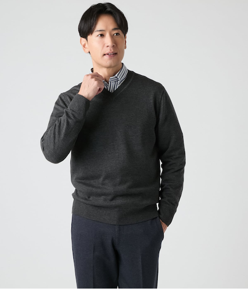 ウォッシャブル】Vネックプルオーバーニット｜ニューヨーカーの通販