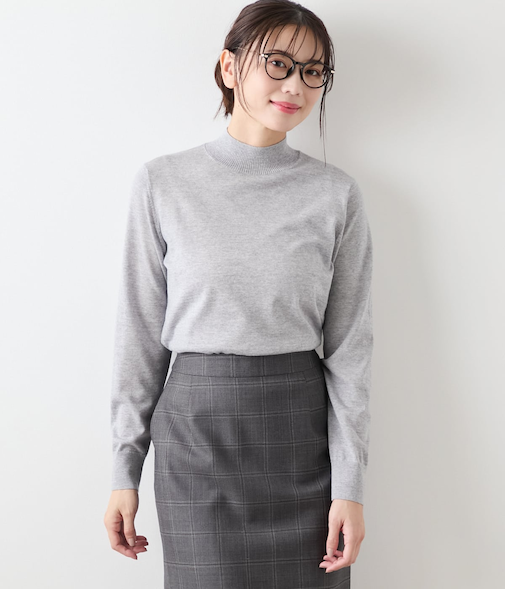 【手洗い可能】キャッシュウール ボトルネックプルオーバー