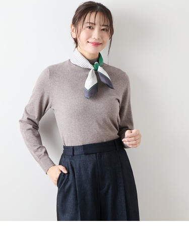 【手洗い可能】キャッシュウール ボトルネックプルオーバー
