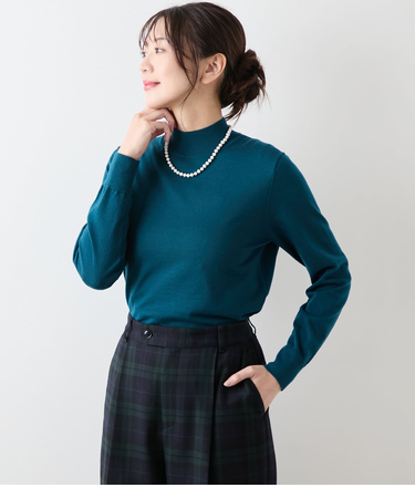 【手洗い可能】キャッシュウール ボトルネックプルオーバー