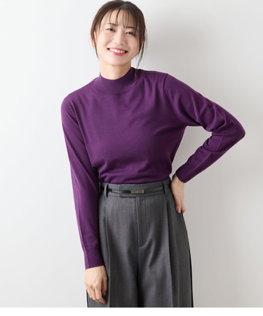 【手洗い可能】キャッシュウール ボトルネックプルオーバー