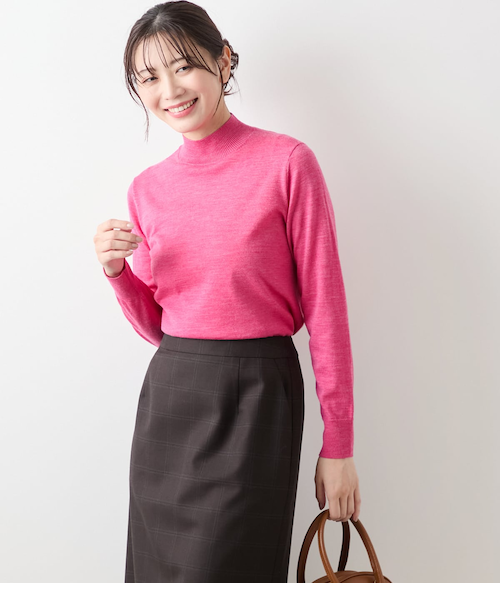 ウール天竺 バイカラーニットプルオーバー｜ニューヨーカーの通販