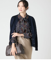 ウォッシャブルウール クルーネックカーディガン