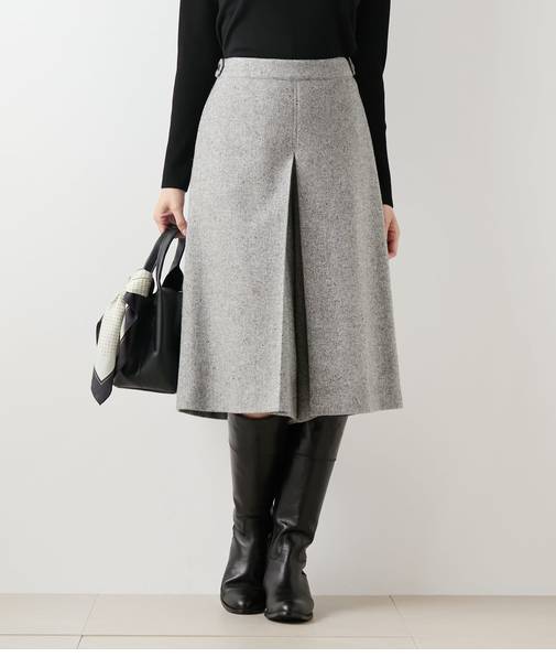 ブロークンヘリンボーンツィード キュロットパンツ