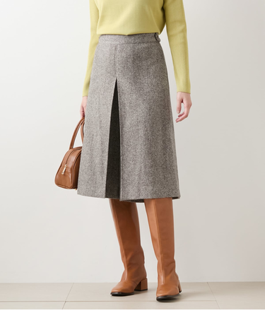 ブロークンヘリンボーンツィード キュロットパンツ