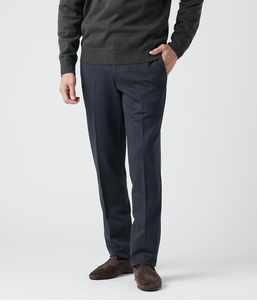 【ウォッシャブル】ソフトサーモ ニットカルゼ ウエストアジャストパンツ