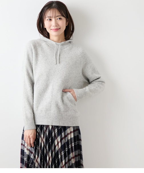 ウールアンゴラ ホールガーメントパーカ