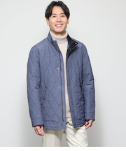 【撥水】メランジ調タフタ キルティングアウター