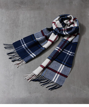 カシミヤ BIGニューヨーカータータン マフラー