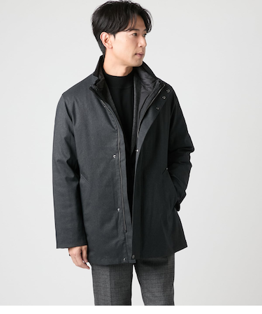 【撥水】ピンチェック アクリルコーティング 3WAYコート