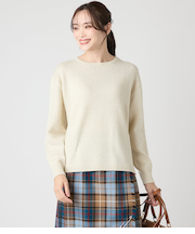 ウールナイロン天竺 ラメニットプルオーバー