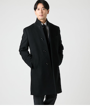 ウールショートビーバー ロングコンバーチブルカラーコート