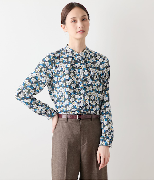 ニューヨーカー（NEWYORKER）/ビオラフラワープリント フロントフリルブラウス ビオラフラワープリント フロントフリルブラウス｜ニューヨーカーの