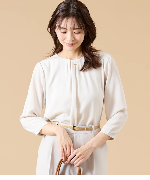 TR天竺＆ストレッチデシン ドッキングブラウス