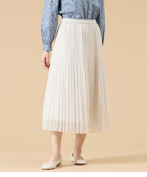 シフォンジョーゼット プリーツスカート｜ニューヨーカーの通販｜&mall