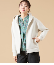 【ストレッチ】コットン混ダンボール パーカー