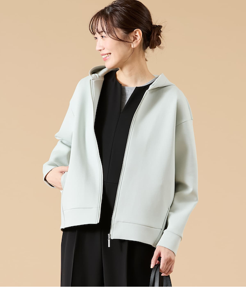 【ストレッチ】コットン混ダンボール パーカー