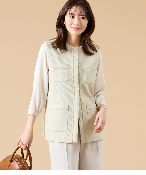 【NEW】ニューヨーカー（NEWYORKER）/ソフトミックスツィード ジレ ソフトミックスツィード ジレ｜ニューヨーカーの通販｜&mall（アンド