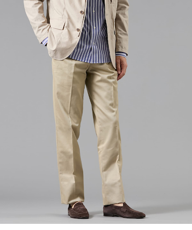 コットンチノ ワンタックパンツ