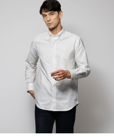 NYオックス 長袖ボタンダウンシャツ