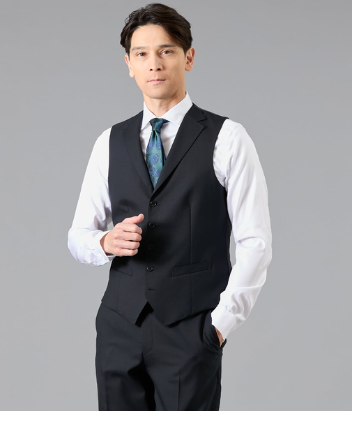 HERITAGE CLOTH トロピカル 襟付きオッドベスト(セットアップ対応)