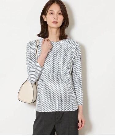 ポリエステル強撚スムース ドレープブラウス