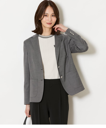 【ウォッシャブル】ウールオックス シングルブレザー