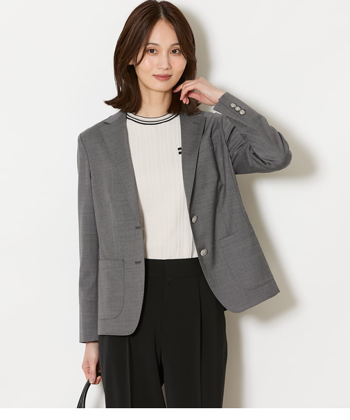 【ウォッシャブル】ウールオックス シングルブレザー