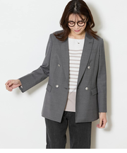 【ウォッシャブル】ウールオックス ダブルブレストブレザー