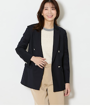 【ウォッシャブル】ウールオックス ダブルブレストブレザー