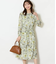 ルミナスフラワープリント フロントタックワンピース
