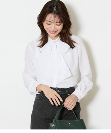フェアリービエラ スタンドタック2WAYボウタイブラウス