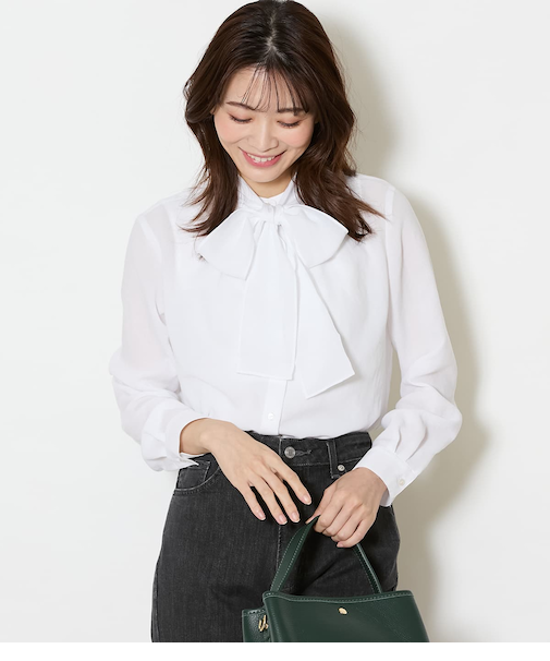 フェアリービエラ スタンドタック2WAYボウタイブラウス