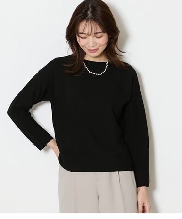 【手洗い可能】TCホールガーメント(R)  ボートネックニットプルオーバー