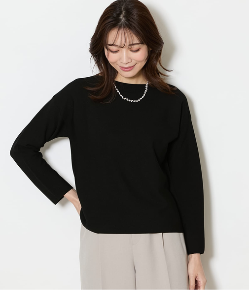 【手洗い可能】TCホールガーメント(R)  ボートネックニットプルオーバー